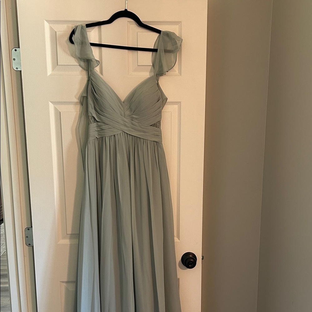 Azazie Light moss green Dress